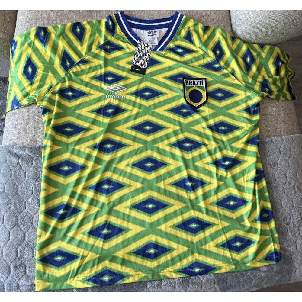 Brasil Jersey Mens L Umbro Brazil Home World Cup Soccer NWT